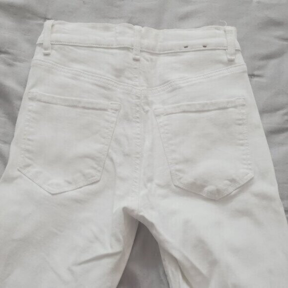 GARAGE DNM- Retro High Waist Skinny Fringe Hem Jeans - Picture 14 of 15